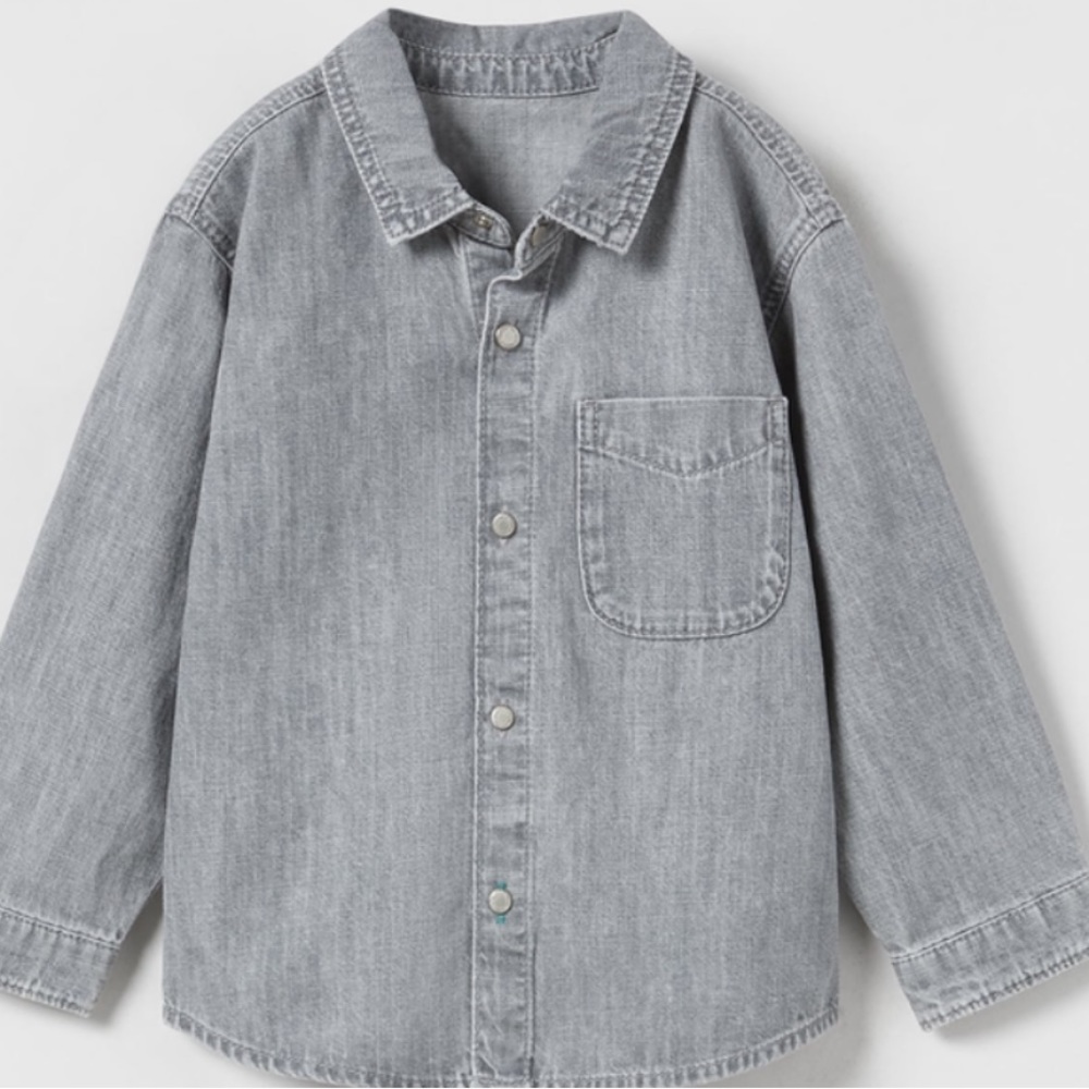 Zara NEW WASHED DENIM SHIRT